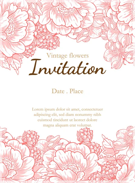 Cartes d'invitation de mariage — Image vectorielle