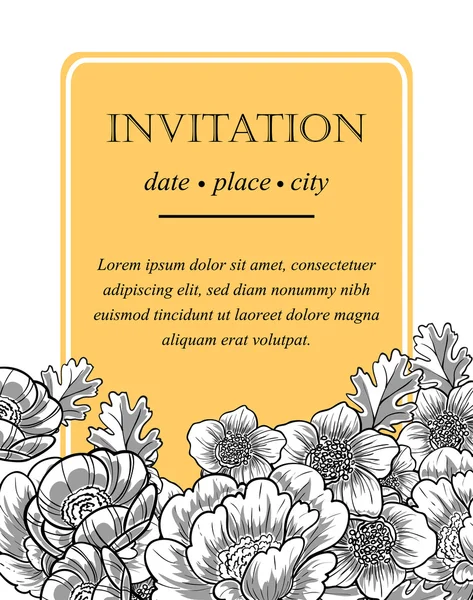 Cartes d'invitation de mariage — Image vectorielle