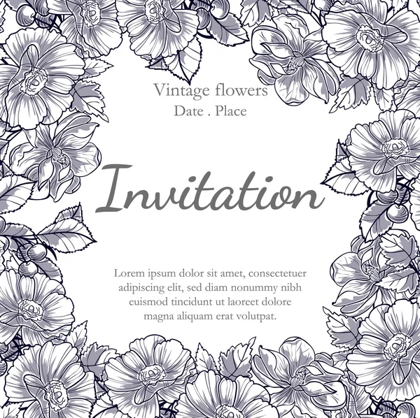 Tarjetas de invitación de boda — Vector de stock