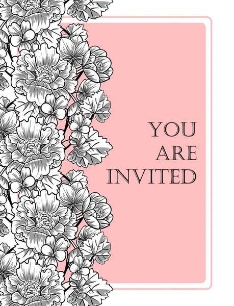 Cartes d'invitation de mariage — Image vectorielle