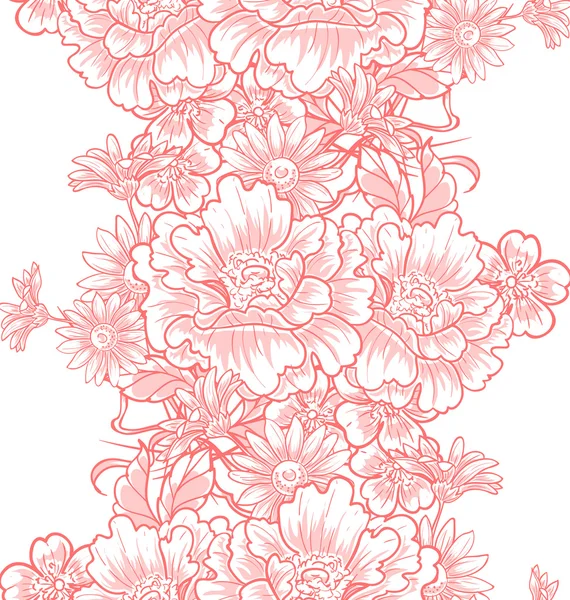 Motif floral sans couture — Image vectorielle