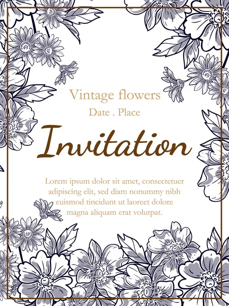 Tarjetas de invitación de boda — Vector de stock