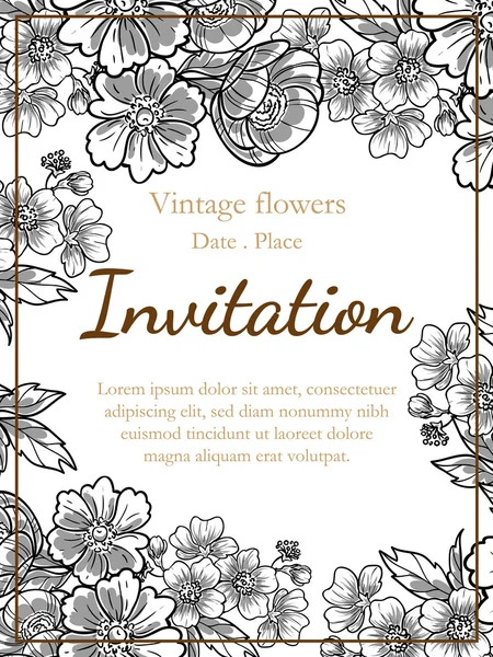 Tarjetas de invitación de boda — Vector de stock