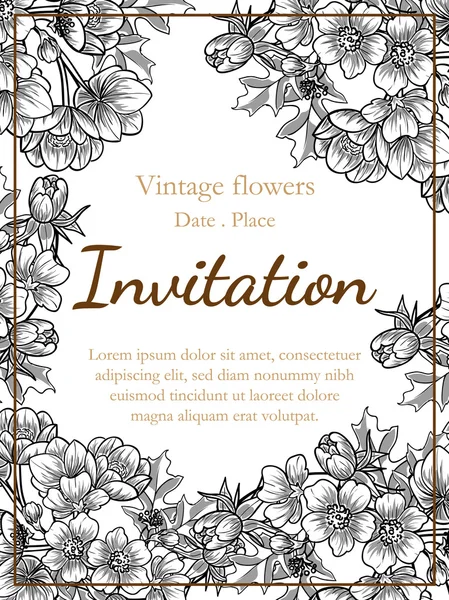 Tarjeta de invitación de boda — Archivo Imágenes Vectoriales