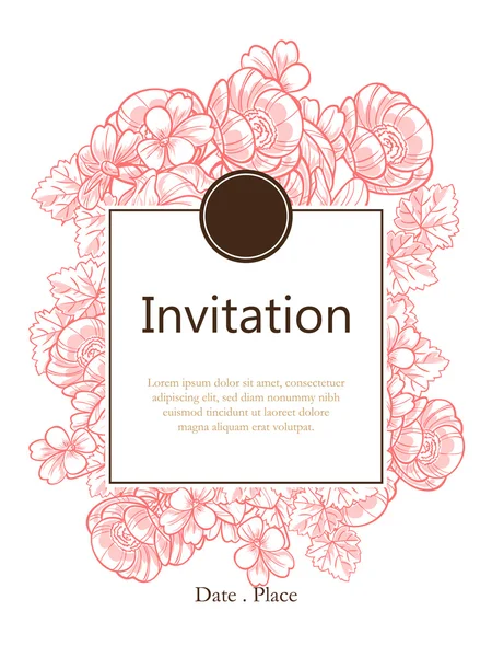 Cartes d'invitation de mariage — Image vectorielle