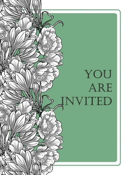 Cartes d'invitation de mariage — Image vectorielle