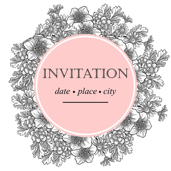 Cartes d'invitation de mariage — Image vectorielle