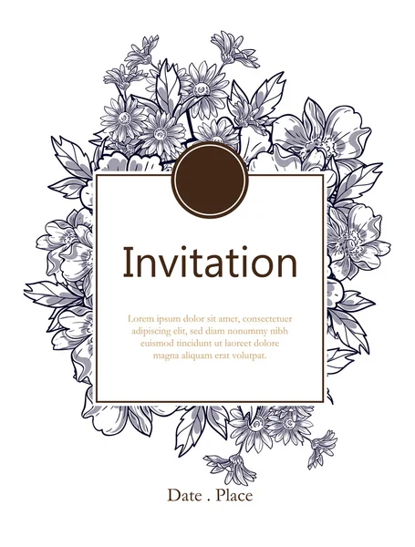 Tarjetas de invitación de boda — Archivo Imágenes Vectoriales