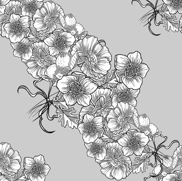 Motif floral sans couture — Image vectorielle