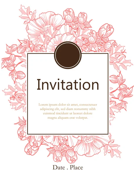 Wedding invitation cards — Stock Vector