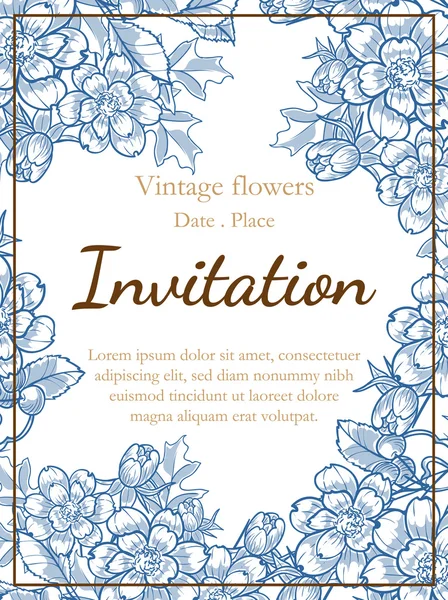 Tarjetas de invitación de boda — Vector de stock