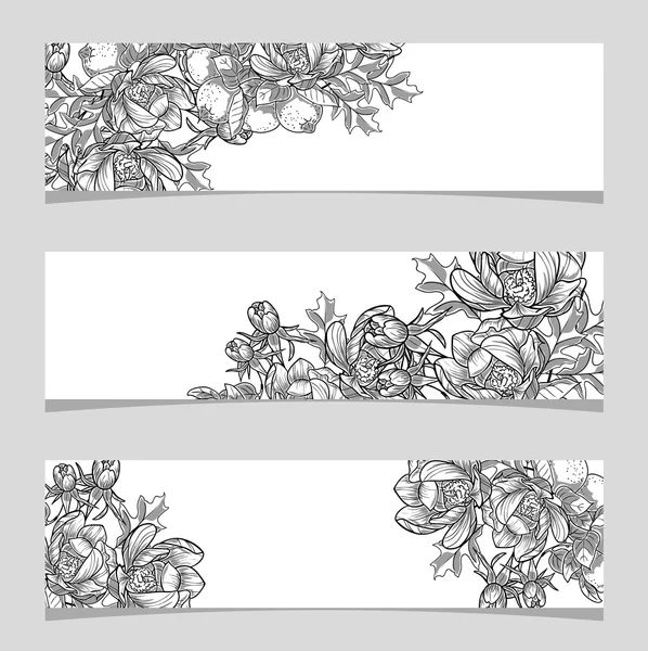 Cadru floral cu loc pentru text — Vector de stoc