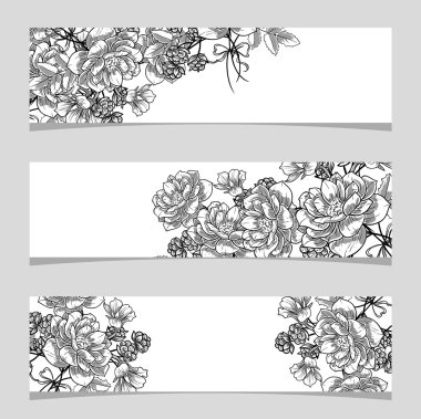 Metin için yeri olan çiçek çerçevesi