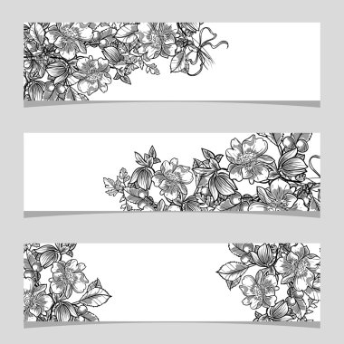 Floral frame with place for text clipart