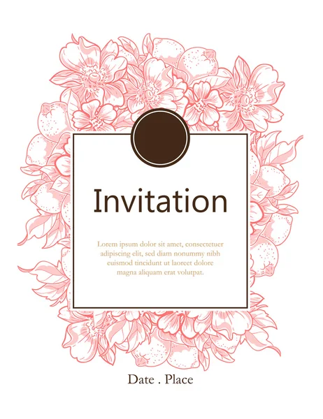 Tarjetas de invitación de boda — Vector de stock