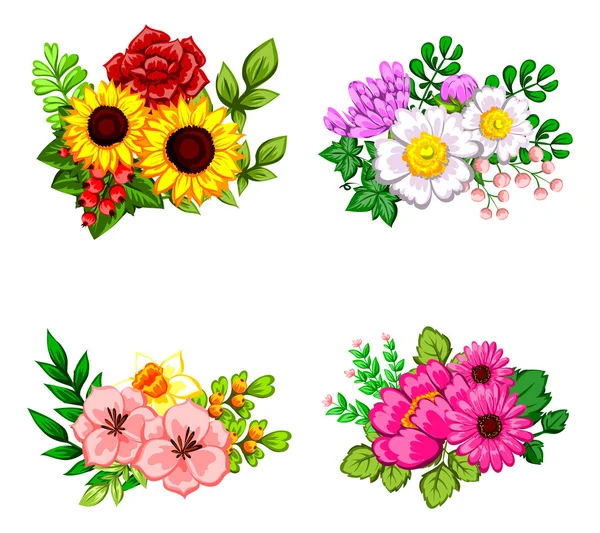 Set a bouquets of flowers