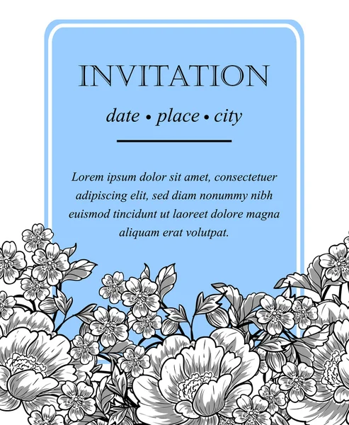 Tarjetas de invitación de boda — Vector de stock