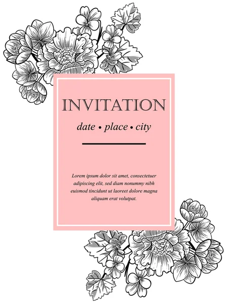 Tarjetas de invitación de boda — Archivo Imágenes Vectoriales