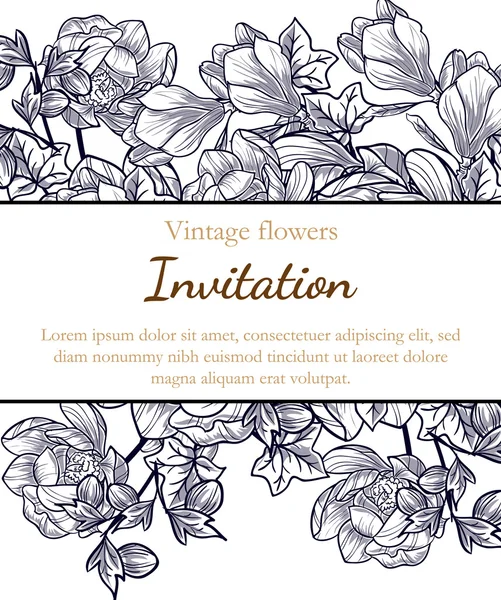 Cartes d'invitation de mariage — Image vectorielle