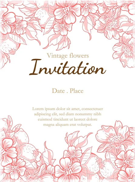 Cartes d'invitation de mariage — Image vectorielle