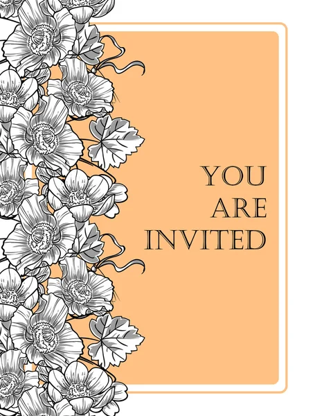 Tarjetas de invitación de boda — Vector de stock