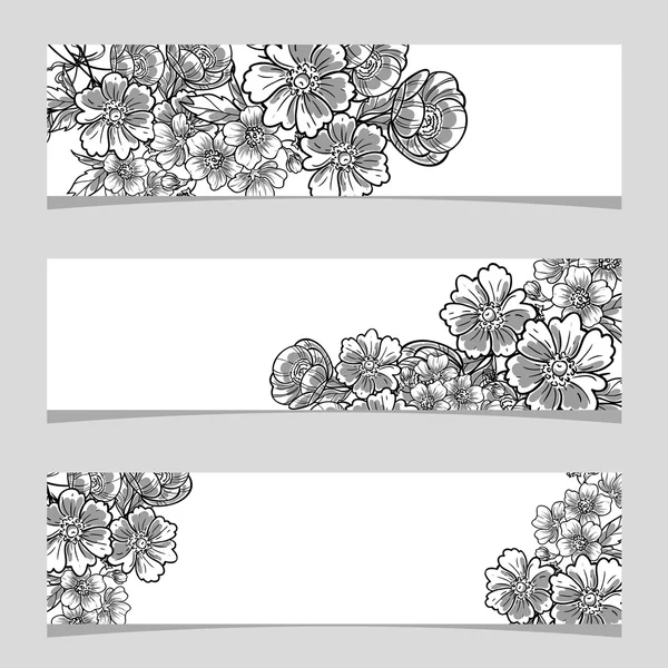 Marco floral con lugar para el texto — Vector de stock