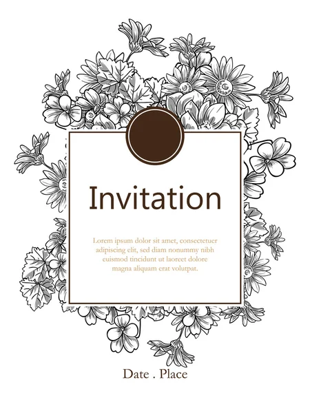 Tarjeta de invitación de boda — Archivo Imágenes Vectoriales