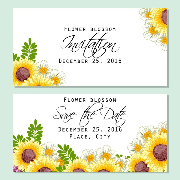 Tarjeta de invitación de boda — Vector de stock