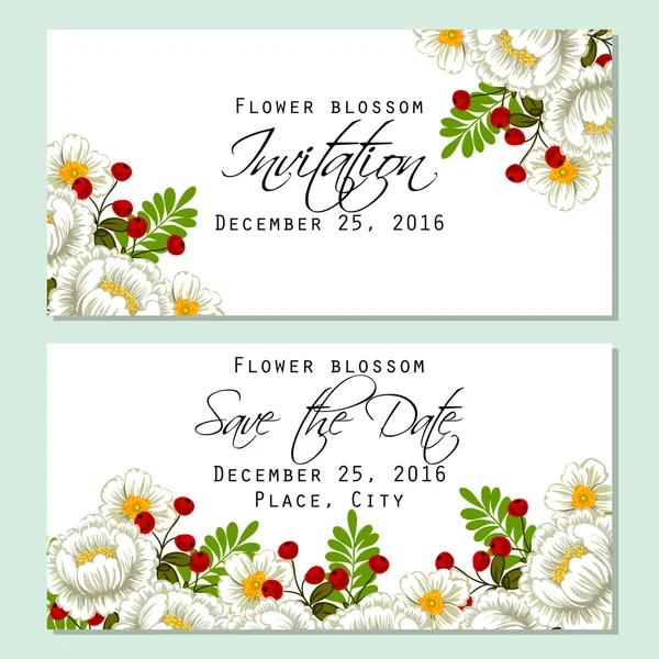 Tarjeta de invitación de boda — Vector de stock