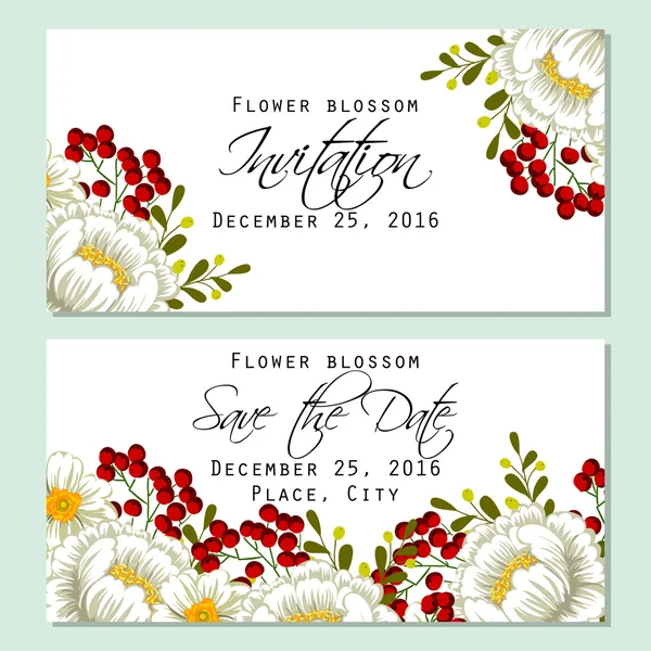 Carte d'invitation de mariage — Image vectorielle