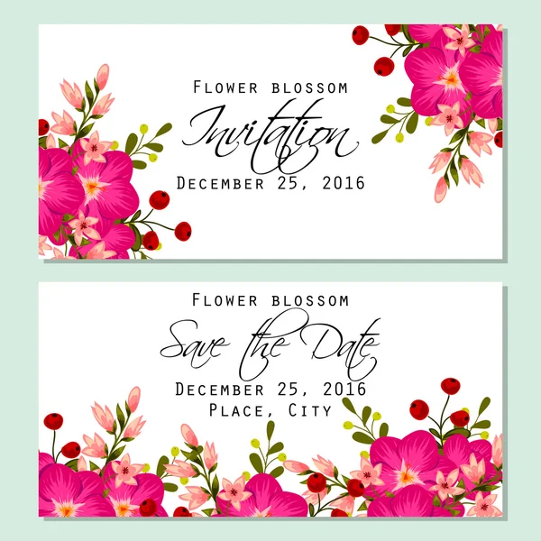 Tarjeta de invitación de boda — Vector de stock