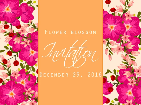 Tarjeta de invitación de boda — Vector de stock