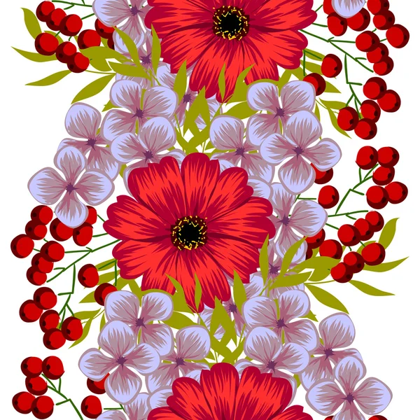 Bloemen naadloos patroon — Stockvector