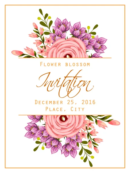 Tarjeta de invitación de boda — Vector de stock