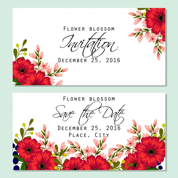 Carte d'invitation de mariage — Image vectorielle