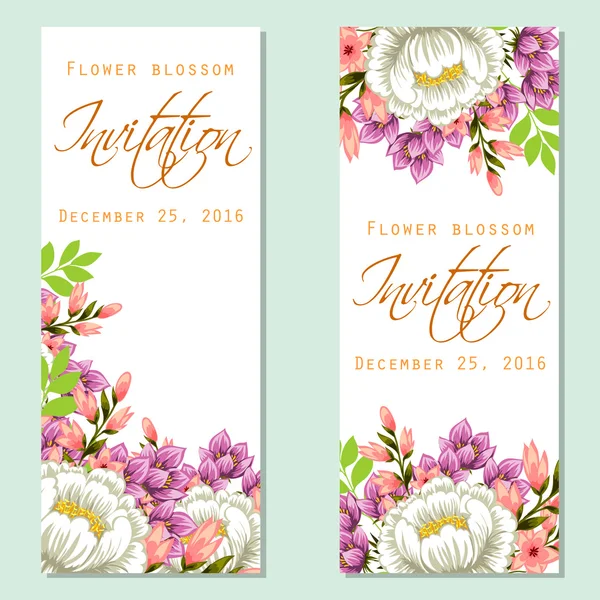 Tarjeta de invitación de boda — Vector de stock