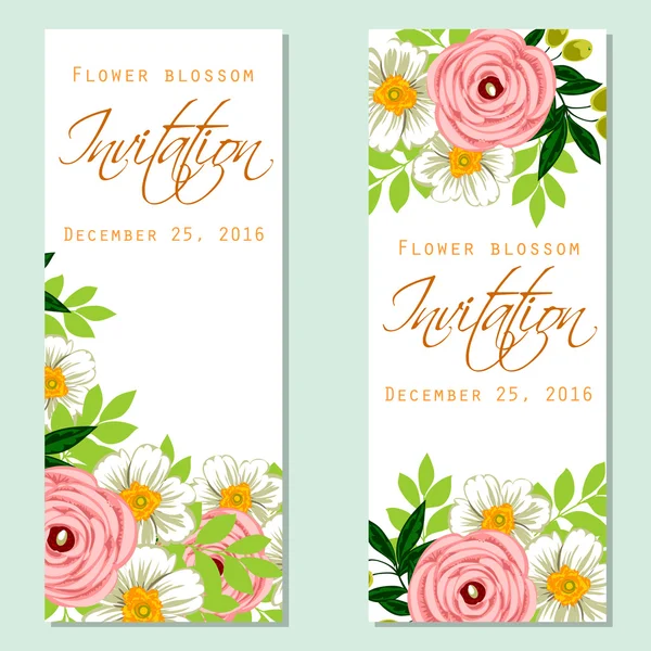 Carte d'invitation de mariage — Image vectorielle