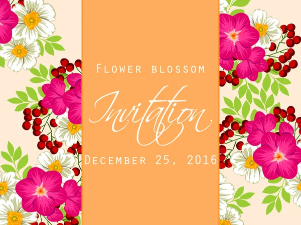 Tarjeta de invitación de boda — Vector de stock