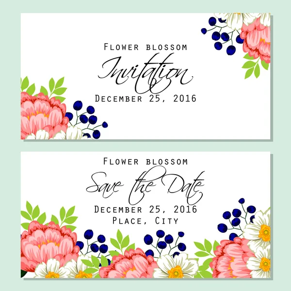 Carte d'invitation de mariage — Image vectorielle