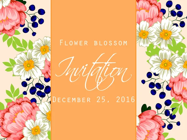 Tarjeta de invitación de boda — Vector de stock