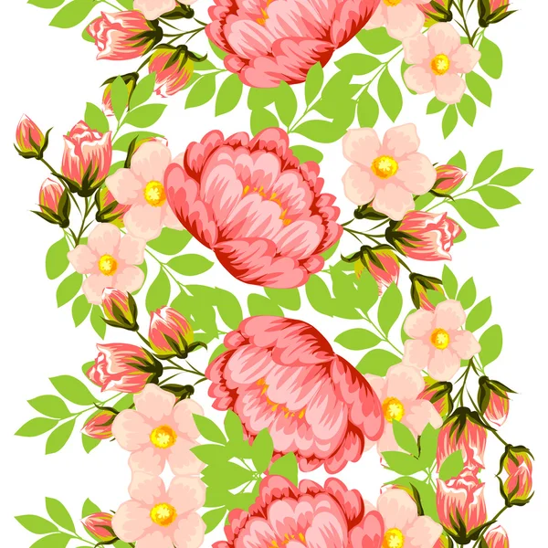 Bloemen naadloos patroon — Stockvector