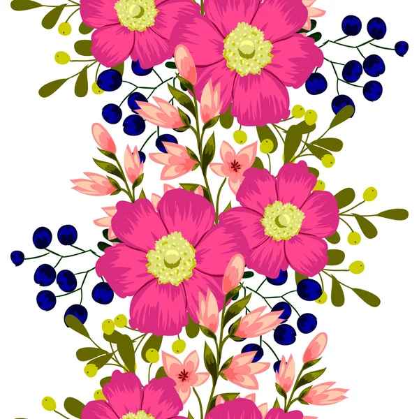 Motif floral sans couture — Image vectorielle