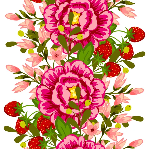 Bloemen naadloos patroon — Stockvector