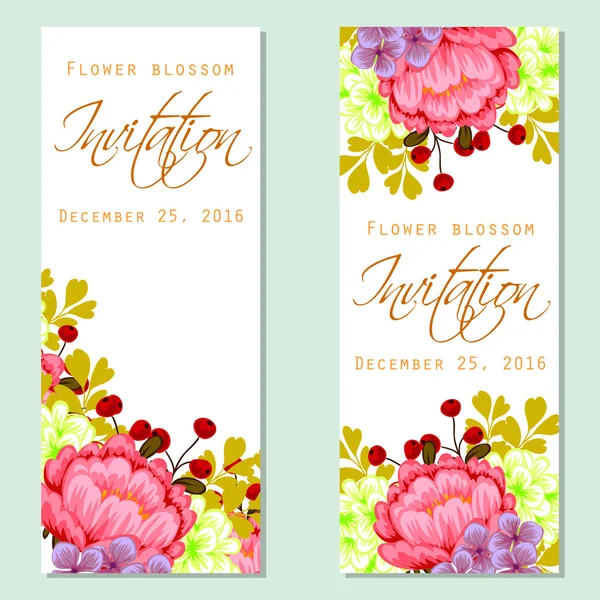 Tarjetas de invitación de boda — Vector de stock