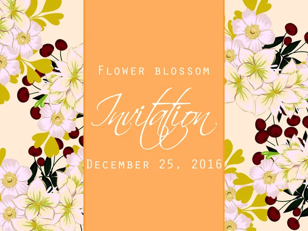 Tarjeta de invitación de boda — Vector de stock