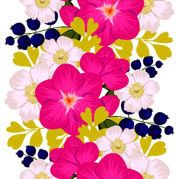 Bloemen naadloos patroon — Stockvector