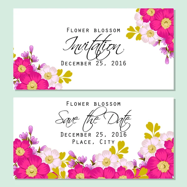 Tarjeta de invitación de boda — Vector de stock