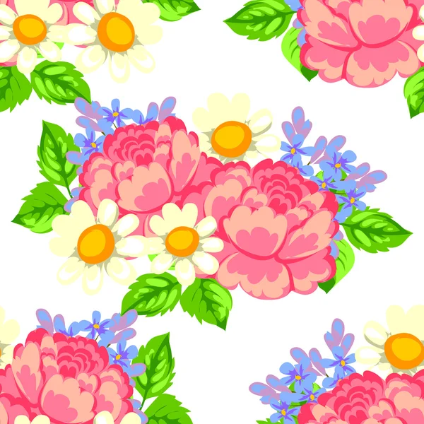 Motif floral sans couture — Image vectorielle