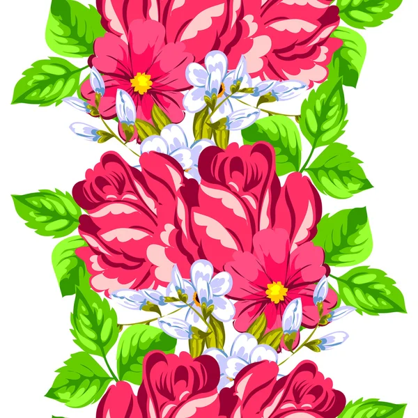 Motif floral sans couture — Image vectorielle