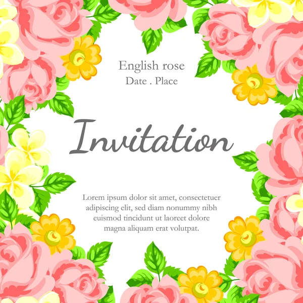 Cartes d'invitation de mariage — Image vectorielle